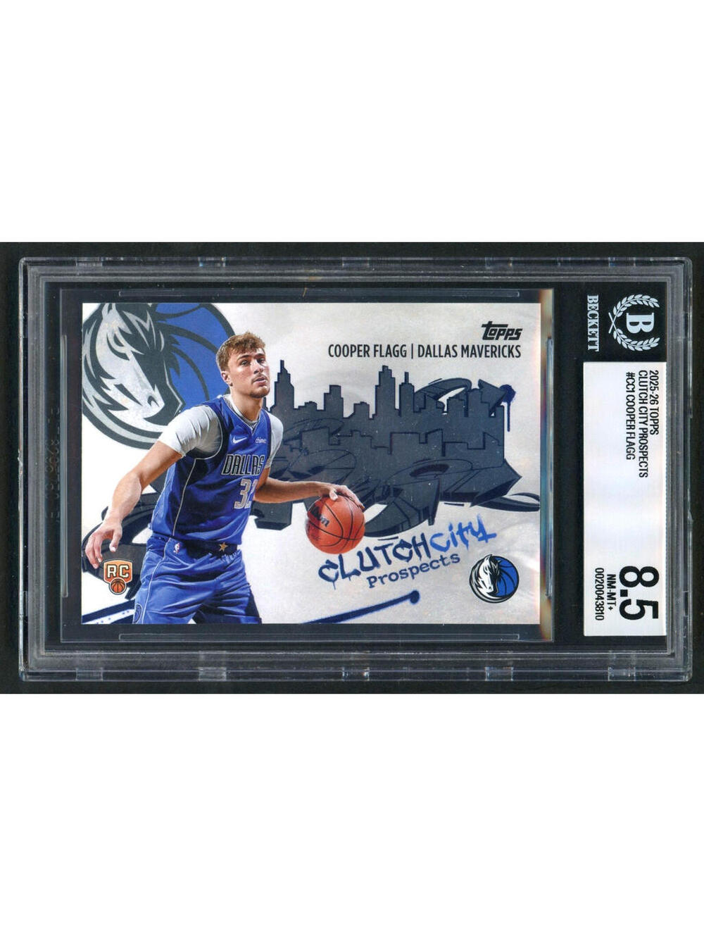 2025-26 Topps Cooper Flagg Clutch City Pros. #CC-1 Rookie (RC) BGS 8.5 NM-Mt+
